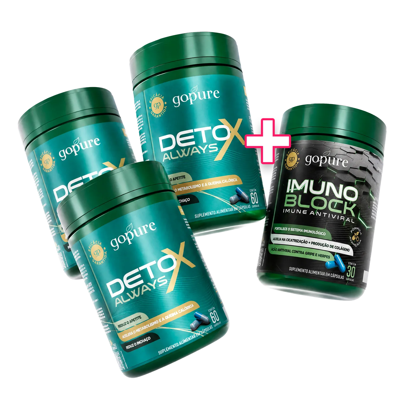 Kit 3 potes Detox Always