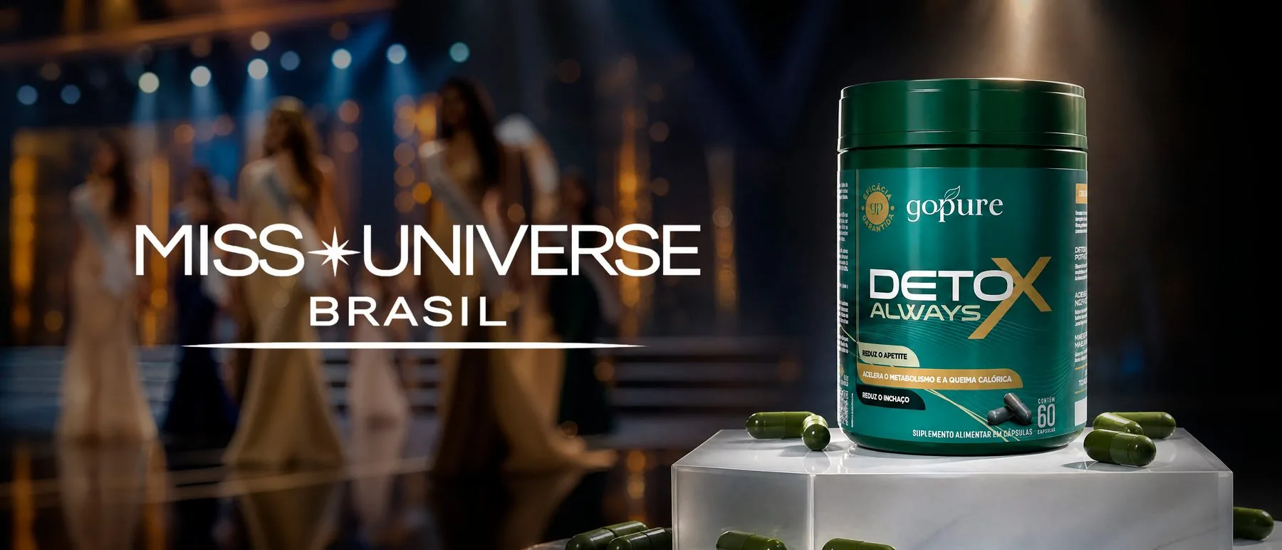 Detox Always GoPure, parceria oficial Miss Universe Brasil