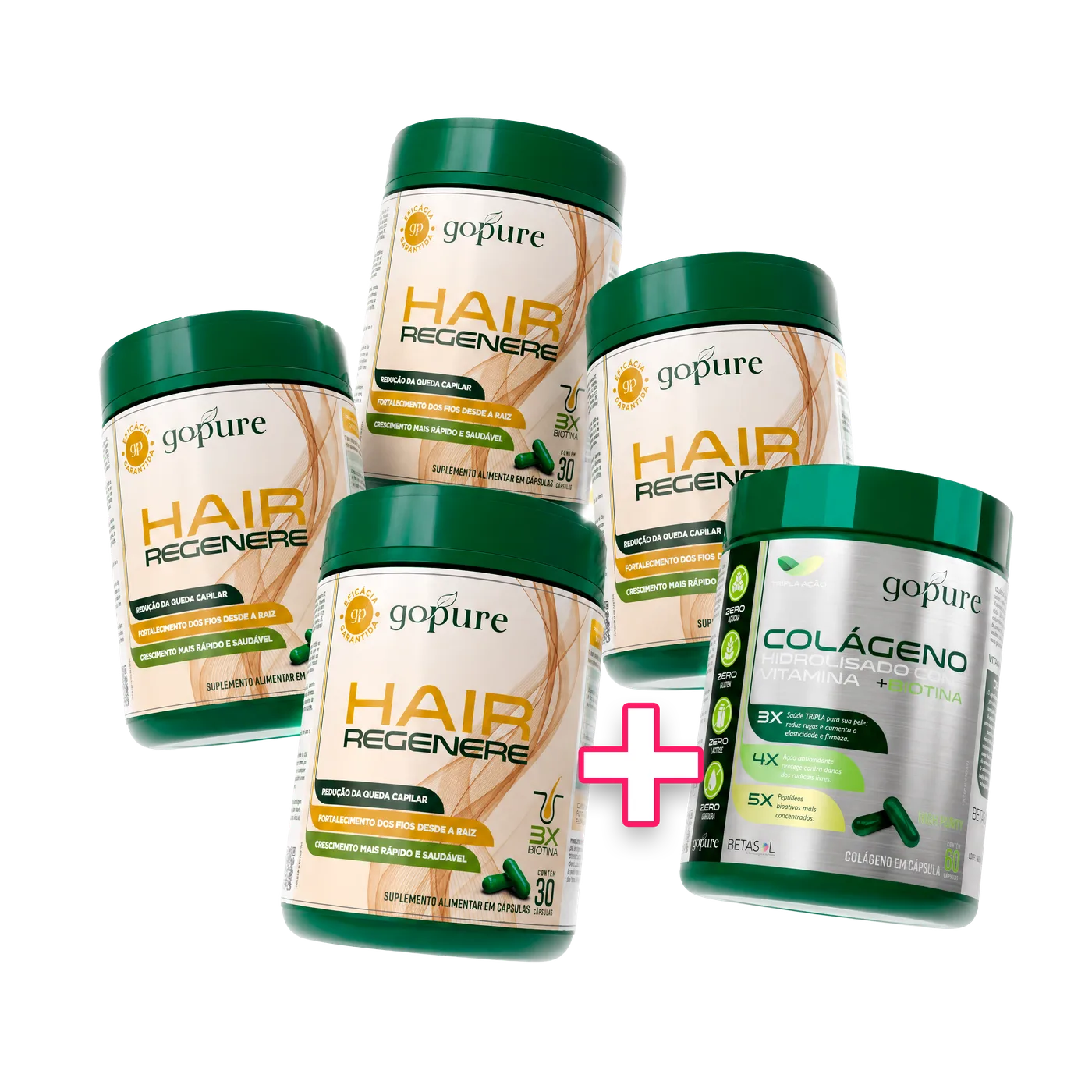Kit 4 potes Hair Regenere